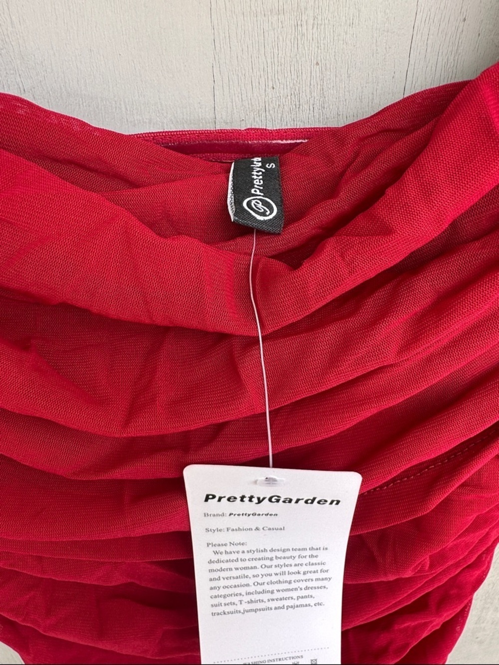 Ruched Red Sleeveless Dress - Picture 2 of 5